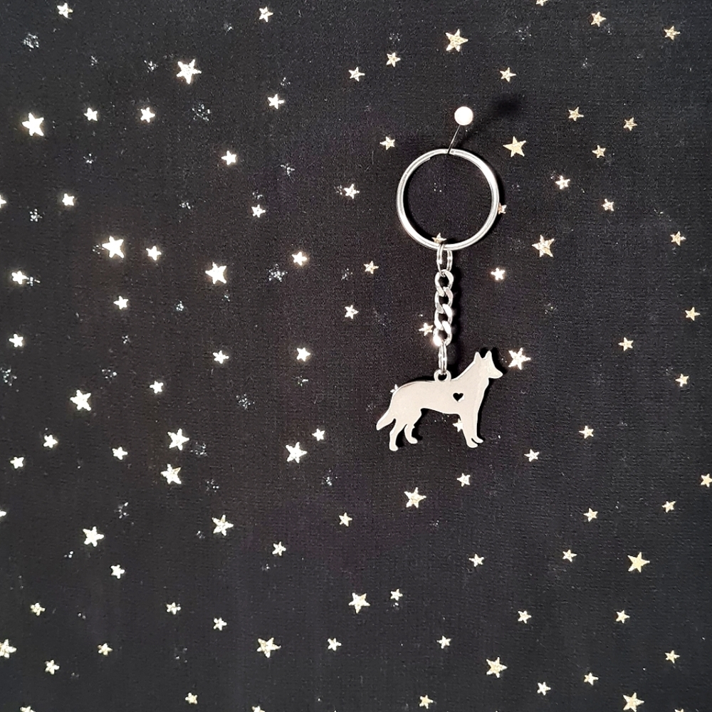German Shepard Love Keychain - Picture 3 of 3